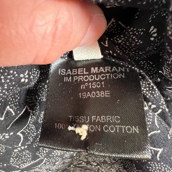 Isabel Marant Étoile Likoya Floral Print Tiered Maxi Dress Size EU 38 US 6 Black - Picture 10 of 11